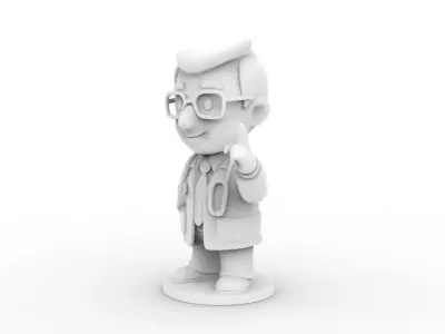 Cartoon Doctor 3D Printable 3D print model
