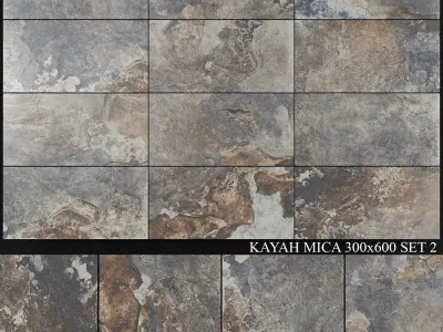 Yurtbay Seramik Kayah Mica 300x600 Set 2 3D model
