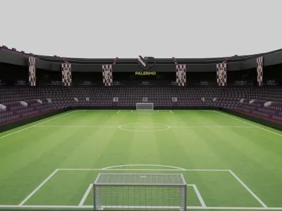 Palermo Football Stadium Low-poly 3D model