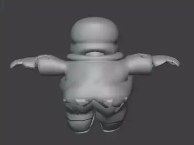 morbidly obese sans undertale 3D model