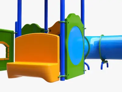 Kids playground outdoor 02 3D model