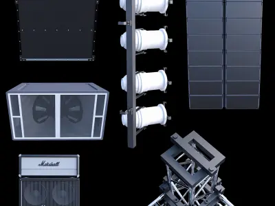 Mini Concert Stage 3D model