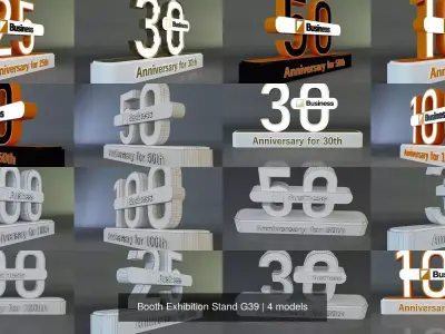 Booth Exhibition Stand G39 3D Model Pack