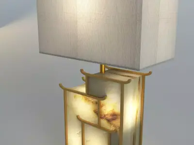 Table lamp 0  Low-poly 3D model