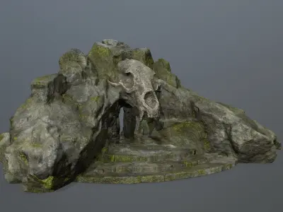 Skull Gate 6 Low-poly 3D model