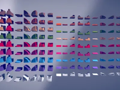 ART DECO Harboria - Stylized Low Poly Town Pack 3D model