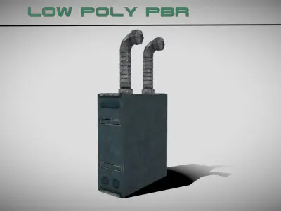 Sci-Fi Switch Box Low-poly 3D model