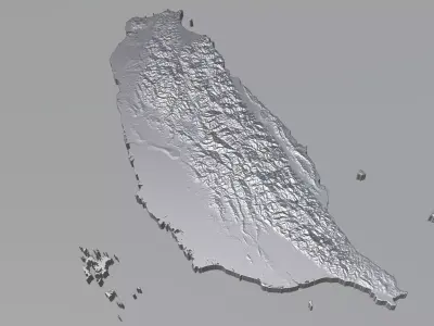 Taiwan Terrain Country 3D model