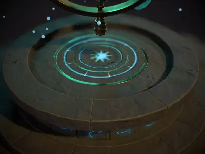 Chrono Altar Low-poly 3D model