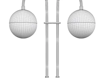 CEDAR AND MOSS DOUBLE TABLE LAMP Low-poly 3D model