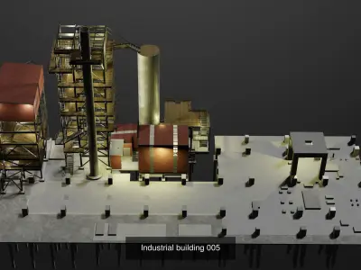 Industrial building 3D Model Pack