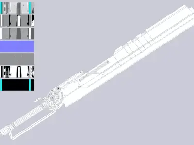 Scifi greatsword Low-poly 3D model