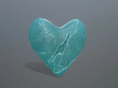 Broken Heart 7 Low-poly 3D model