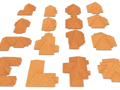 Realistic Roof Tile Collections  3D model