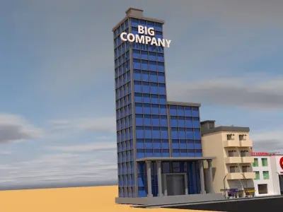 BEST AND THE CHEAPEST LOWPOLY BUILDINGS PACK Low-poly 3D model