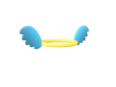 Angel Halo v3 009 Low-poly 3D model