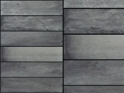 Yurtbay Seramik Little Cement Grey Set 2 3D model