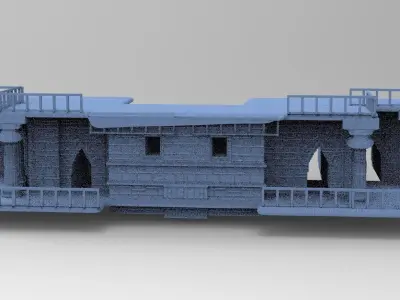 Greek Architecture temple Ground floor 3D model