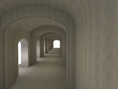 Medieval  Hallway 3D model