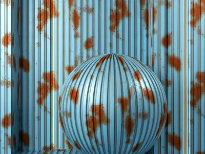 4K Rusty Metal Sheet Textures - Aged Industrial Corrugated Texture