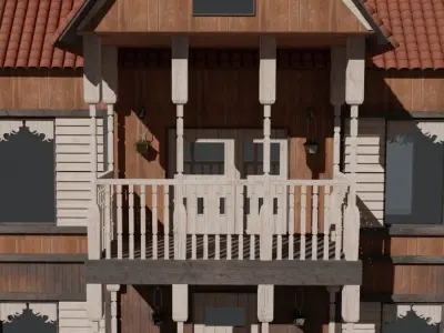 Old Stylized House 3D model