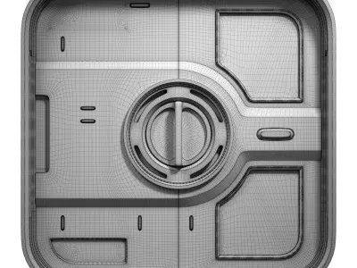 Sci-fi Double Door Low-poly 3D model