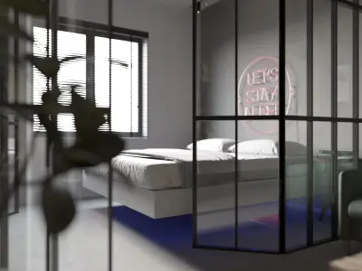 loft interior design 3D model buy