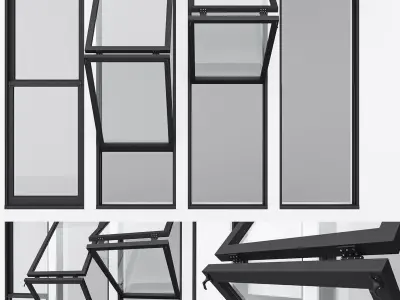 Aluminium window 10 3D model