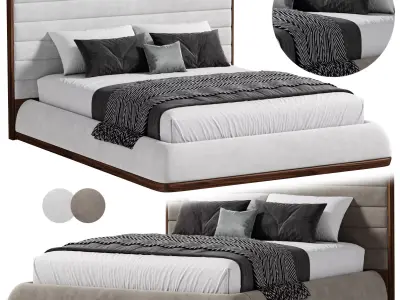 La Moda King Upholstered Bed 3D model