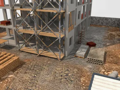 Construction Scene 3D model
