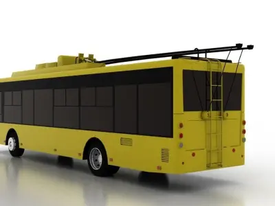 Trolleybus Bogdan T70110 Low Low-poly 3D model
