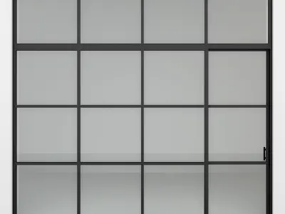 Aluminium door 7 3D model