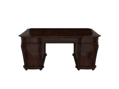 Ornate Office Desk Table Low-poly 3D model