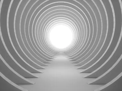 4 Sci Fi Tunnel Sets 3D model