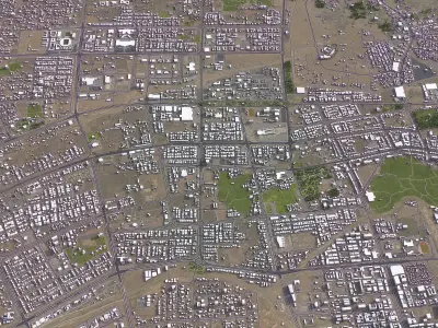 Al Ain - 3D City Model Low-poly 3D model