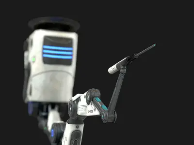 Robotic Arm 01 low poly  Low-poly 3D model