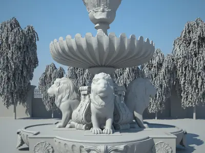 Fountain Of the lion 3D model