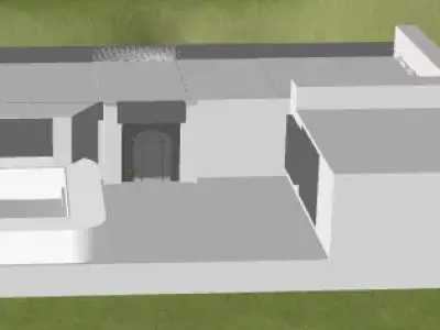 beautiful white house 3D print model