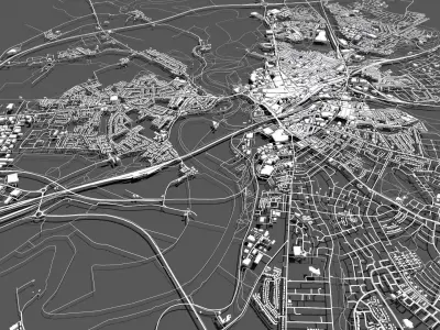 Cityscape Carlisle England 3D model