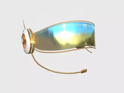 SciFi Glasses H09 Blue Orange - Character Design Fashion Low-poly 3D model