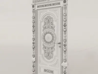  classic carved door  3D model