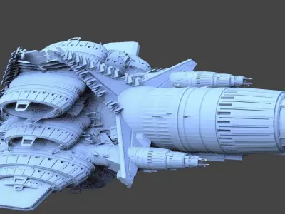 Star Freighter Base Ship design 9 3D model