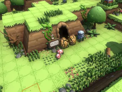 EnviroKit - THE FOREST - Retro Lowpoly Low-poly 3D model