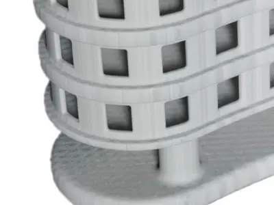 High Rise Multi Storey Building Low-poly 3D model