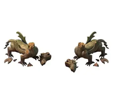 Game Model - Broken Funeral Evil stone beast 3D model