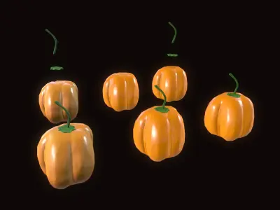 Stylized PBR Chile Peron Chile Manzano JFG Free low-poly 3D model