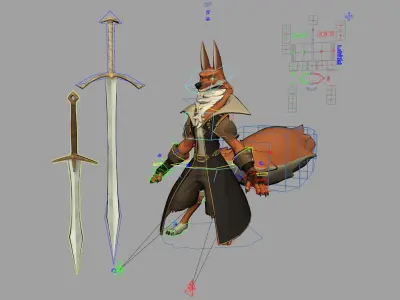  Sellsword Fox Anim Rig 