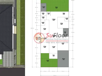 House 10x20m code 468- Sketchup 3D model 3D model 3D model