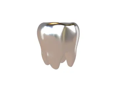 Tooth Emoji v1 006 Low-poly 3D model