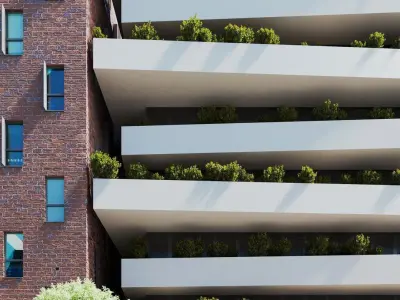 3D Exterior Office Scene 3dsmax 3D model